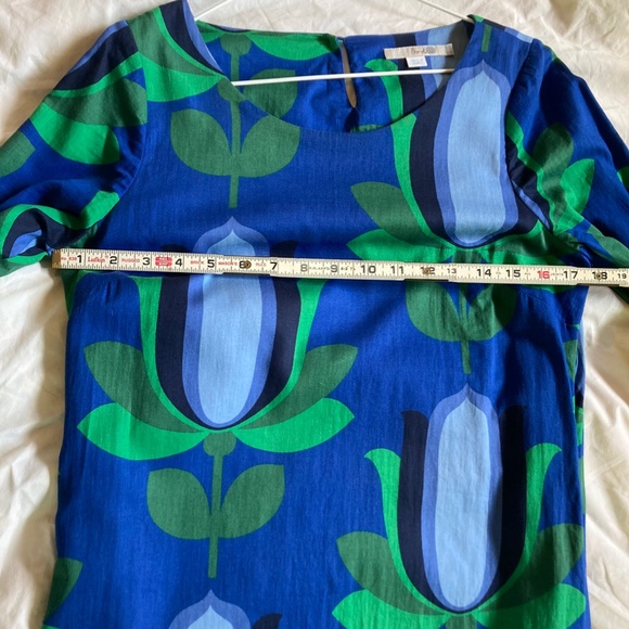 Boden blue shift dress with mod flowers, size 6 - Picture 7 of 9